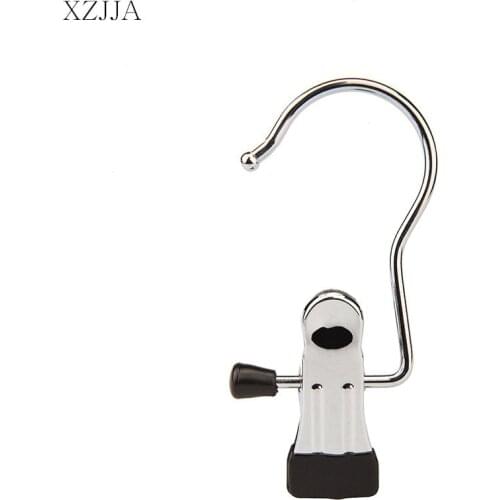 XZJJA 2PC Stainless Steel Clothes Hooks Peg Portable Hanging Clothes Rails Clips Clothespins Socks Underwear Shoes Drying Rack