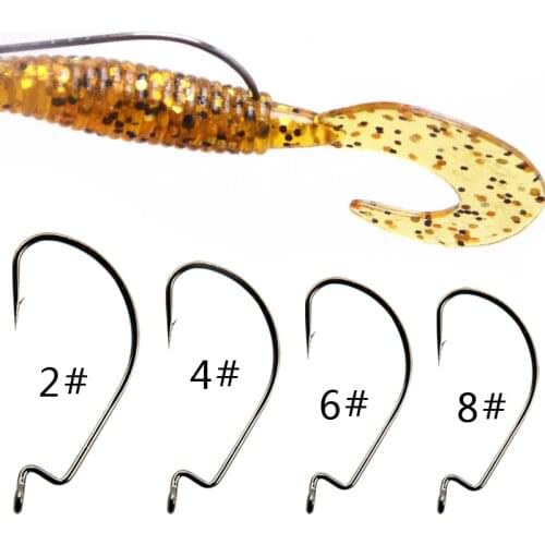 BaMMax Fishing hooks 10pcs 8# -5/0 jigging head crank hook for Soft Bait Crankbait carp Fishing sea Tackle accessories pesca