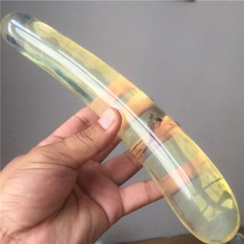 Beautiful fused quartz topaz massager for smooth healing
