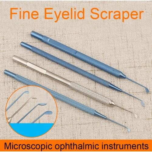 SML Size Titanium Alloy Microscopic Instruments Ophthalmic Eyelid Scraper Tarsal Gland Cystsheaded Spoon Curette