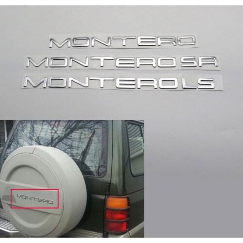 For Mitsubishi Montero LS SR Emblem Sticker 3D Letter Car Body Rear Trunk ABS Silver Gold Black Nameplate Auto Logo Badge Decal