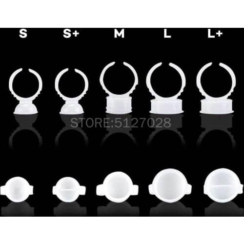 Disposable 100pcs Tattoo Ink Rings Cups S/M/L Permanent Makeup Pigment Holder Eyebrow Eyelash Extension Glue Divider Container