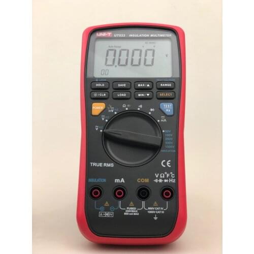 UNI-T Original UT533 Insulation Resistance Tester Earth Resistance True RMS 2in1 AC DC 50-1000V 1Gohm Megohmmeter Voltmeter