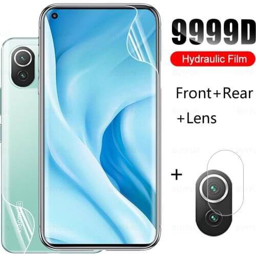 Full protective Hydrogel Film For Xiaomi 10 Lite Screen Protector For Xiaomi 11 Lite 4G 11 Lite 5G Phone Back Screen Camera Lens