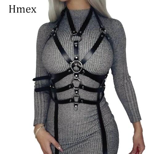 Harness Bdsm Strapon Shoulder Garters Belt Jartiyer Erotic Suspenders Goth Fantazi Seks Leather Lingerie Sexy Crop Top