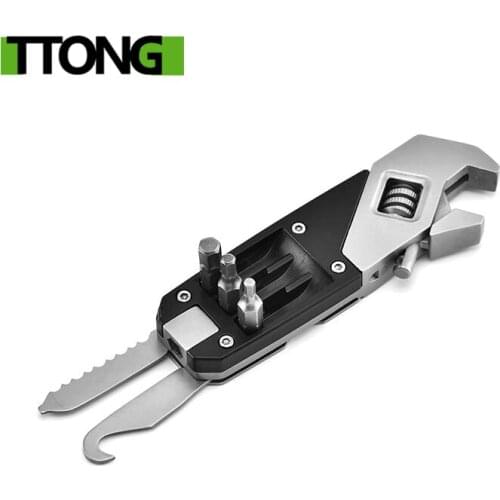 Stainless steel adjustable wrench Foldable Allen wrench Multi-function wrench with screwdriver adjustable wrench