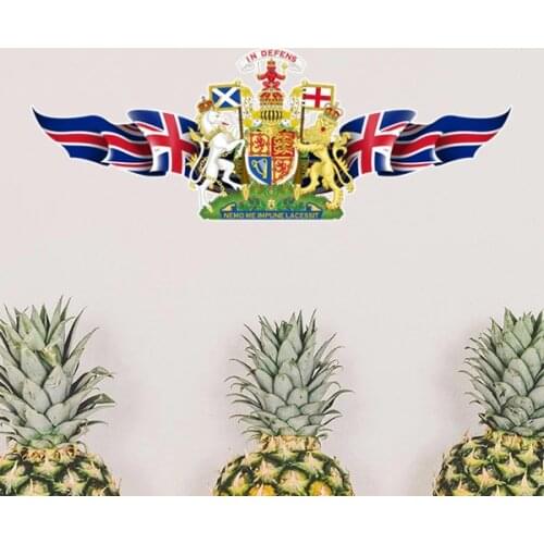 UK Britain National Emblem Country Symbol Mark Pattern Removable Wall Sticker Decals Mural DIY Wallpaper Room Decal English