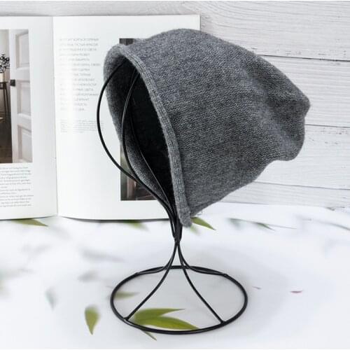 Autumn and winter curled cashmere knitted pile hat women fashion loose cold hat Baotou knitted woolen hat men