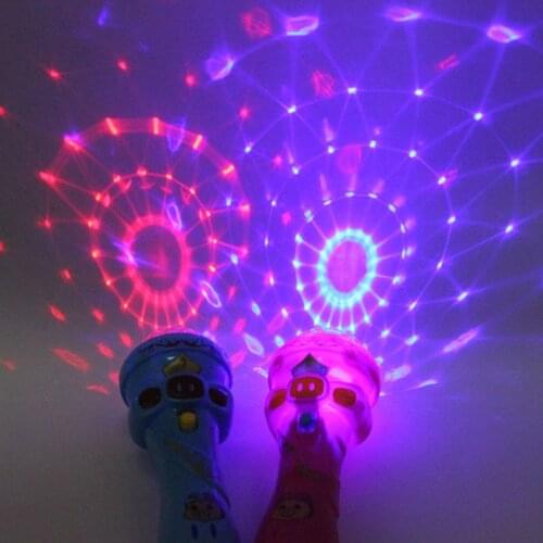 LED Light Up Glow Flashing Projecting Torch Plastic Kids Children Funny Toys Stick Party Gifts