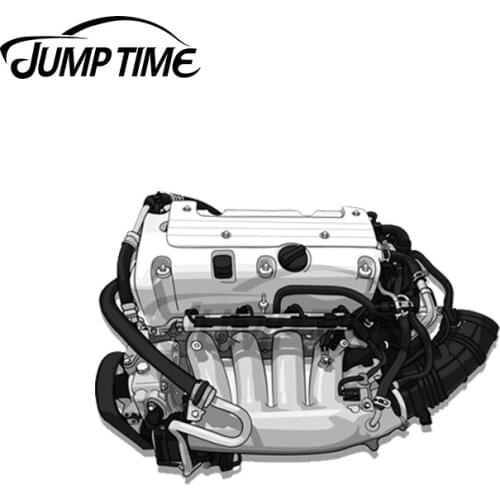 Jump Time 13 x 6.4cm K20 K24 Engine JDM Drift Car Sticker Motorcycle Surfboard Windows Decoration Scratch Proof Waterproof Decal