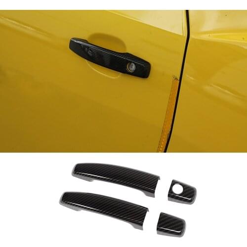 Car Door Handle Inserts Trim Decoration Cover for Chevrolet Camaro 2010 2011 2012 2013 2014 2015 Exterior Accessories ABS Black
