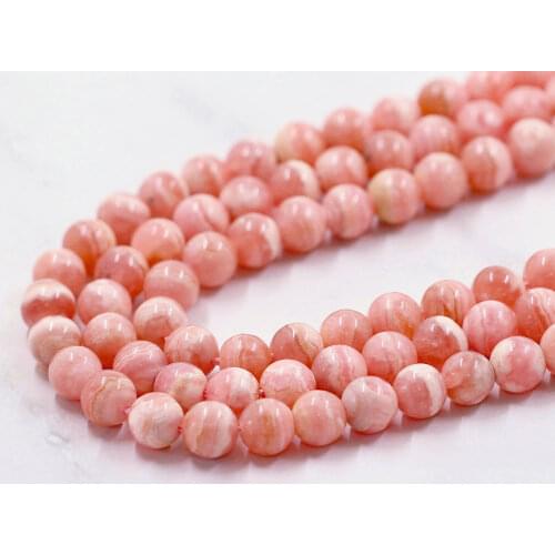 Top Quality Natural Rhodochrosite stone Round dialogite Beads Top Quality Rose Pink 3/4/5/6mm Rhodonite Gem For Jewelry Making