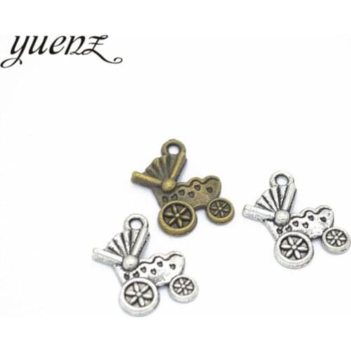 YuenZ 20pcs Antique Silver color Baby carriage Charm For Jewelry Making Handmade Crafts 19*13mm J182