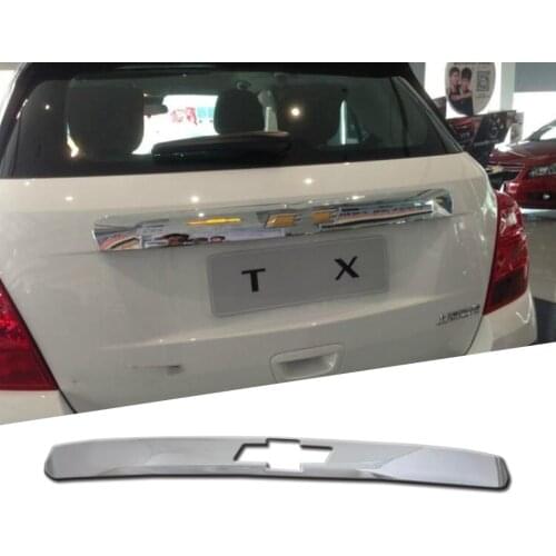 Stainless Steel Tail Door Lid Moulding Trim Rear Gate Trunk Logo Trim For Chevrolet Trax Tracker 2014 - 2019