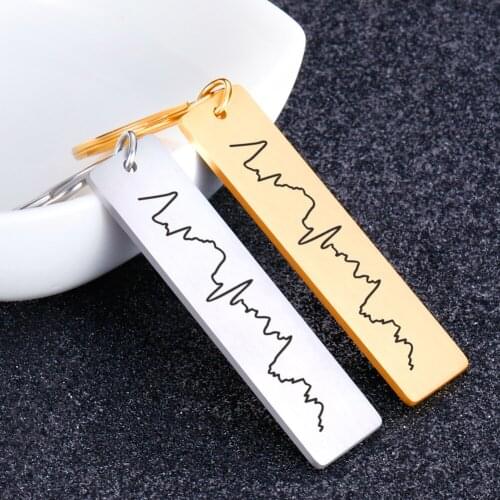 Meaningful Personalized Keychain with Babys Heartbeat Picture Custom Photo Key Chain for Dear Baby and New Mom Birthday Gifts