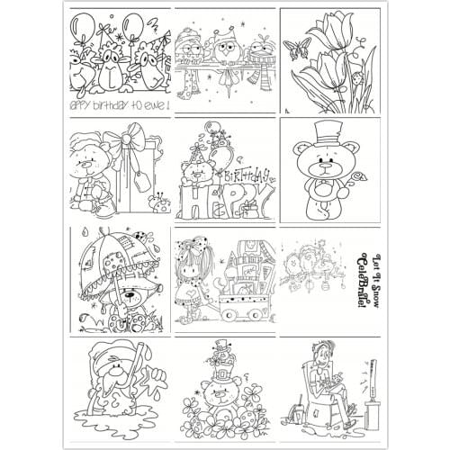 1616--1632 Little bear and grandpa clear stamps and metal cutting dies Please contact me for photos