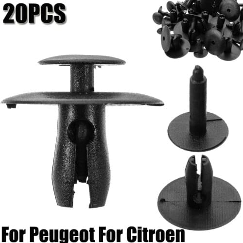 20Pcs Car Rotating Machine Cover Sound Insulation Cotton Insulation Cotton Leaf Board Clip Buckle For Peugeot For Citroen