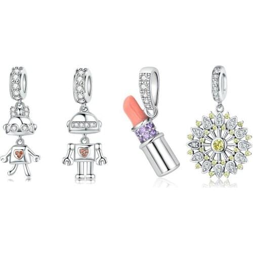 2020 Exquisite Lipstick Charms Fit Original Bracelet Diy Bangle Pendant Bead Jewelry for Women Fashion Gift WEYC010