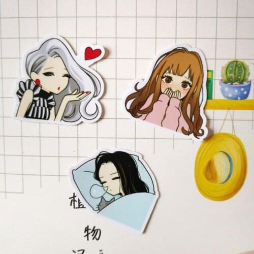 40pcs European and American fashion girls cartoon photo albums and scrapbook waterproof decorative stickers DIY handmade gift sc