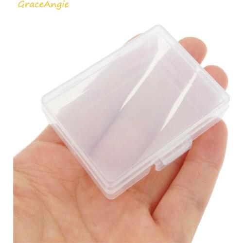 5pcs/lot Plastic Empty Mini Rectangle Plastic Container Storage Box Case with Lid Crafts Organizer Beads Carrying Cases Kit