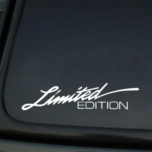 Car Stickers Waterproof Decorative PET Limited Edition Letter Printing Decal for Auto