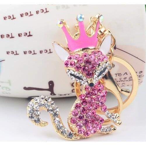 Goddess key chain alloy fox Korean creative fashion car key pendant bag hanging gift