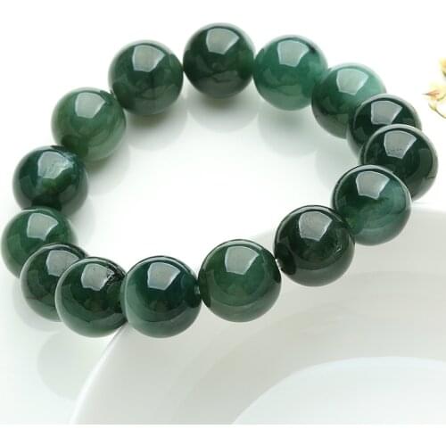 Natural Myanmar jade bracelet for women men jadeite 13mm beads bracelets women bracelet natural jade stone jade bangle