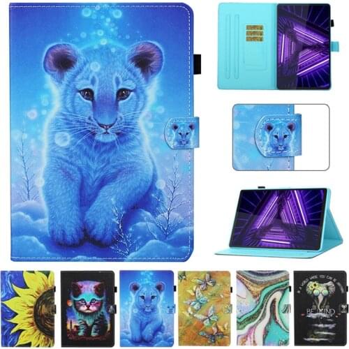 For Lenovo Tab M10 HD X306X Case Animal Painted PU Leather Flip Cover For Lenovo Tab M10 HD Case 2nd Generation TB X306F TB X306