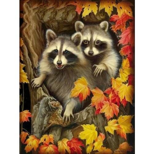 Two cute foxe DIY diamond painting kits animal dimaond embroidery full drill diamond painting mosaic full round drill Hang mural