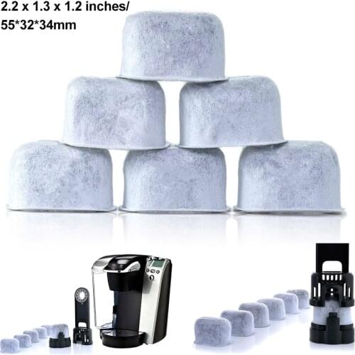 6 Pcs Coffee Charcoal Water Filter Non-woven Fabric Replacement for Keurig AUG889