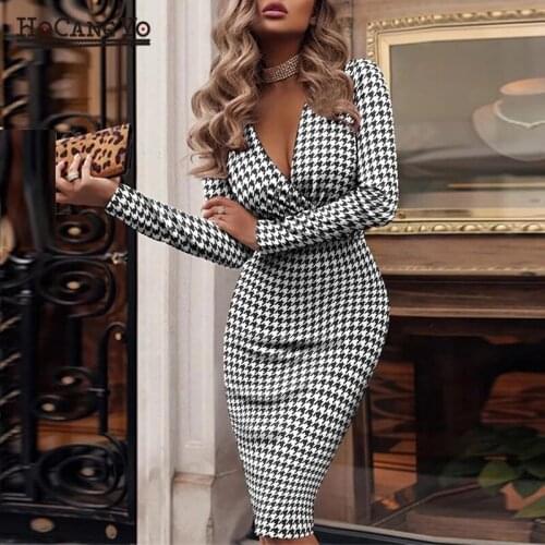 HOCANGYO Fashionable Knitted Dresses