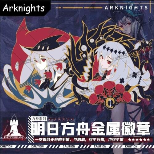 Game Arknights Dusk Nian Chen Skadi the Corrupting Heart Metal Badge Button Brooch Pins Collection Anime Souvenir Cosplay