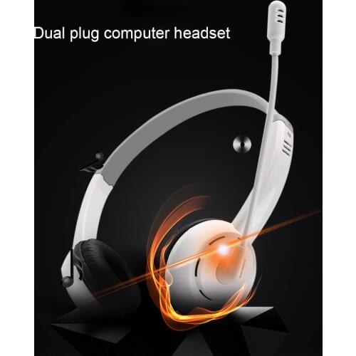 KEBIDU Gaming Headphones 3.5mm Adjustable Stereo Noise-canceling Computer Wired Headset With Microphones For PC Gamer