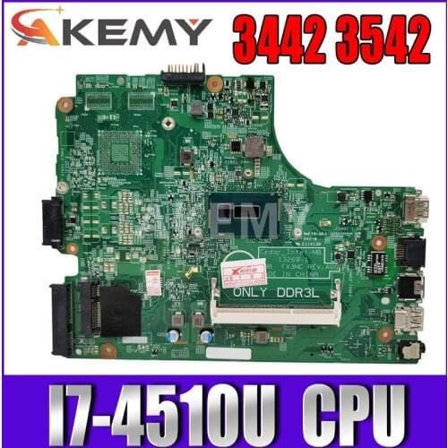 Laptop motherboard For DELL Inspiron 3442 3542 3443 3543 I7-4510U SR1EB HDMI Mainboard 13269-1 CN-07G1CD 07G1CD