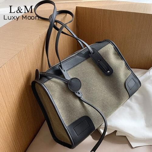 Retro Matte Casual Tote Shoulder Bags For Women 2020 Large Capacity Female Top-handle Bags Simple High Quality Handbags XA917H