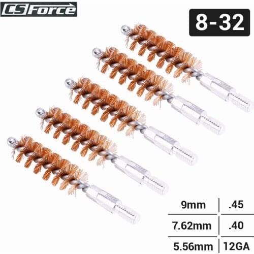 5 Pcs/Set Gun Cleaning Brush Head Kit 9mm .30 7.62mm .22 5.56mm .40 .45 12GA Rifle Pistol Cleaning Tool Hunting Gun Accessories