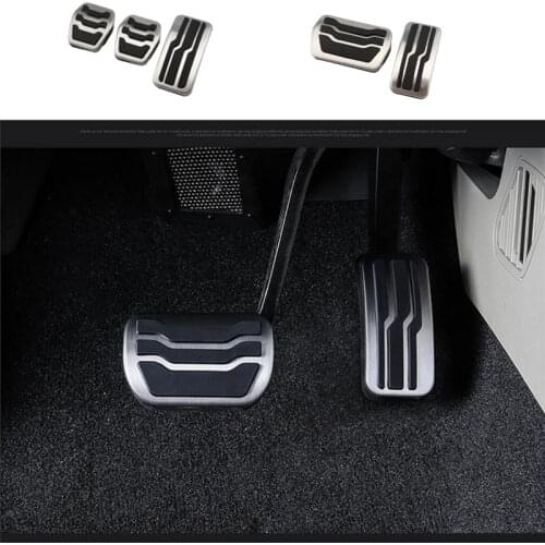 Stainless Steel Car Interior Gas Fuel Pedal Brake Pedals Cover for Ford Focus 2 3 4 MK2 MK3 MK4 2005-2017 Fusion Mondeo EDGE