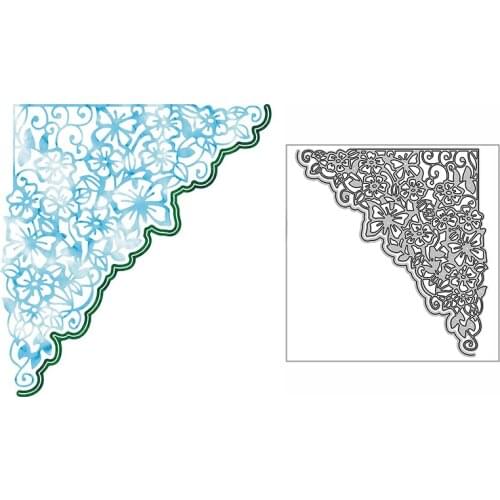 New Flowery Corner Frame Craft Embossing Mold 2021 Metal Cutting Dies for DIY Decorative Scrapbooking Album Card Making No Stamp