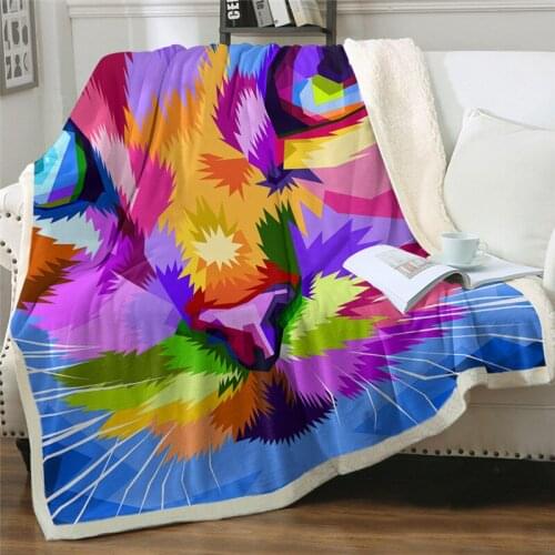 New black cat linen blanket watercolor animal eyes custom blanket fashion witch witchcraft bedding cartoon Sherpa blanket