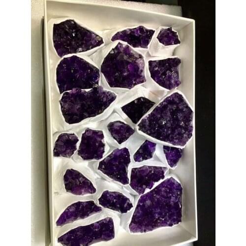 11-19pcs/box AAA Uruguay natural amethyst cluster quartz crystal original
