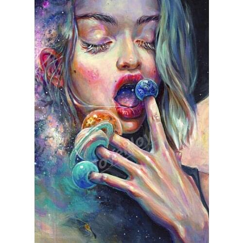 Full Square Round crystal Mosaic DIY 5D Diamond Painting"Beauty oil painting"3D Diamond Embroidery pictures Home Decoration DF54