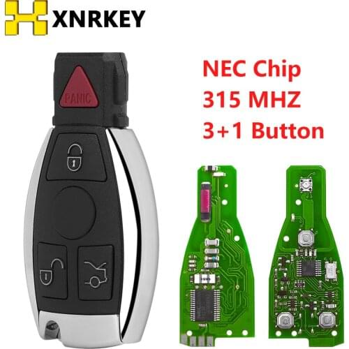 XNRKEY Smart 3+1 button Remote Key NEC 315Mhz Upgraded For Mercedes Benz A B C Class W204 W203 W205 Vito C200 W163 A200 2000