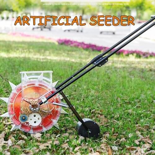 Hand Push Scroll Wheel Planter Corn Peanut Carob Precision Seeder On Demand Planting Machine Multi-function Film-pressing Tool
