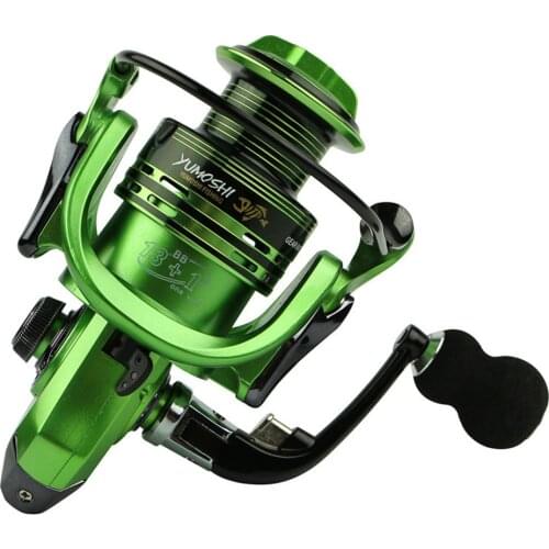 Fishing Reel Spinning Wheel 13+1 BB 1000 - 7000 Series 5.5:1 4.7:1 Fresh Green Luxury Christmas Red EVA Handle Interchangeable
