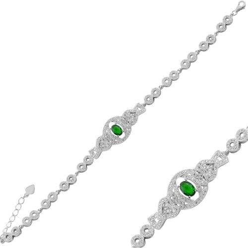 Silver 925 Sterling Zircon Cubic Zirconia Bracelet