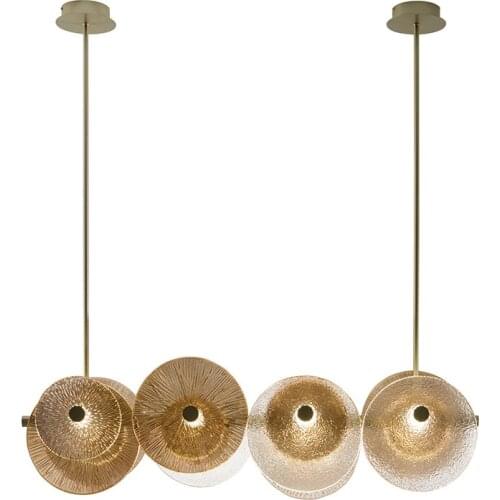 Modern minimalist glass dining room chandelier light luxury personality creative bar living room model room art chandelier