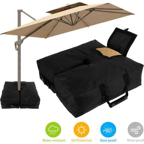 Outdoor Patio Umbrella Base Weight Bag Weatherproof Parasol Umbrella Heavy Duty Sand Bags Stand Base for Home Hotel Use