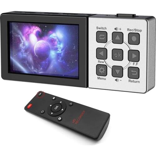 1080P@60fps Video Capture HDMI-compatible Video Recorder Box with 3.5 Inch LCD and Remote Control,Playback,Schedule Capturing