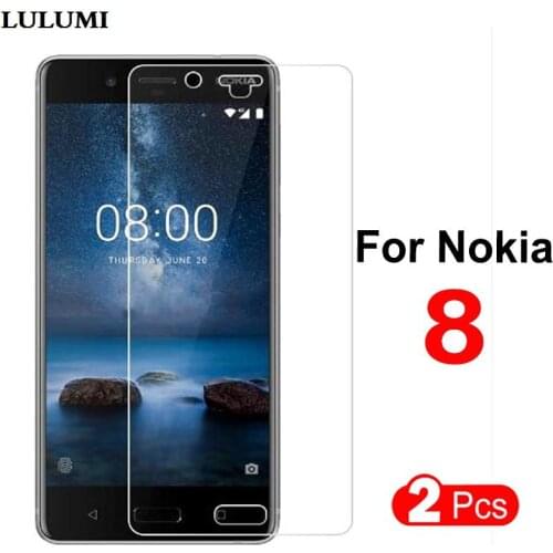 2PCS 2.5D 0.26mm 9H Premium Tempered Glass For Nokia 8 Screen Protector Toughened protective film For Nokia8 cover Nokia 8 glass