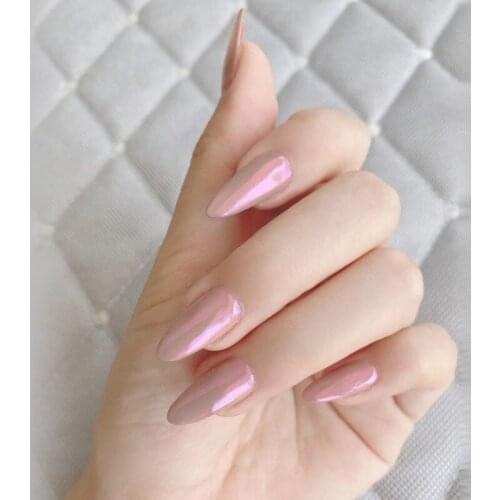 New Style Charm and Temperament Purple Light Aurora Long Fake Nails Nail Art Supplies Decorative Accessories 24pcs